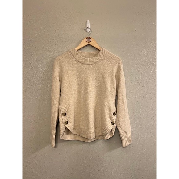 Madewell Sweaters - Madewell Birchmont Side-Button Coziest Textured Yarn Sweater